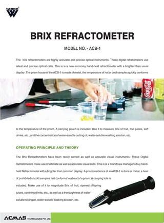 hand refractometer principle|hand refractometer brix.